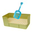 thumbnail image 4 of Milaget Rabbit Litter for Cage Bedpan Ferret Guinea Pig Potty Tray Corner Litter Pan Green, 4 of 9