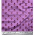 thumbnail image 1 of Soimoi Rayon Fabric Leaves & Floral Block Print Fabric by Yard 42 Inch Wide, 1 of 3