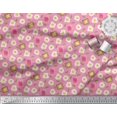 thumbnail image 2 of Soimoi Pink Poly Georgette Fabric Omlet & Bread Slice Food Print Sewing Fabric Yard 52 Inch Wide, 2 of 6