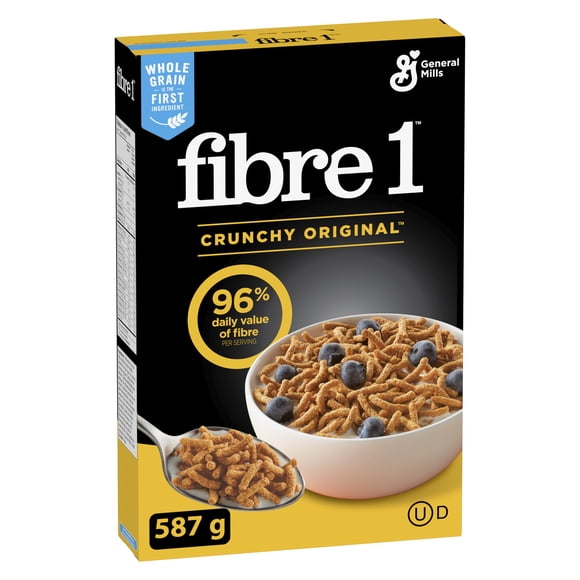 Fibre Un, Croquante Originale, Céréales pour le Petit-Déjeuner Riches en Fibres et en Grains Entiers , 587 g