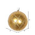 thumbnail image 3 of Vickerman MT198008D 4 in. Gold Candy Glitter Net Ornament - 3 per Bag, 3 of 3
