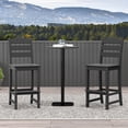 thumbnail image 2 of Costway Outdoor 4pcs HDPE Bar Stool Patio Tall Chair Backrest Footrest All Weather Navy, 2 of 7