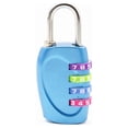 thumbnail image 1 of fastboy Office 4-digit Combination Lock Camping Business Trip Suitcase Luggage Locker Gate Door Resettable Padlock Security Accessories Blue, 1 of 9