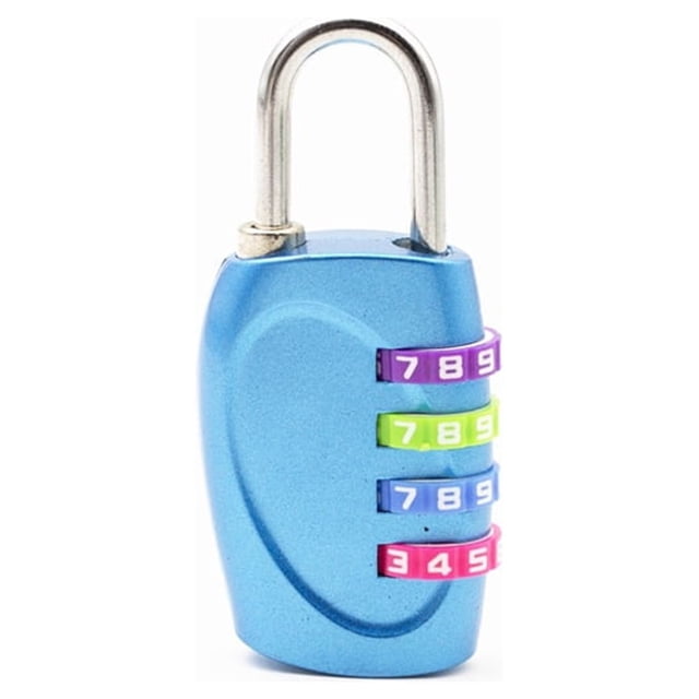 fastboy Office 4-digit Combination Lock Camping Business Trip Suitcase Luggage Locker Gate Door Resettable Padlock Security Accessories Blue