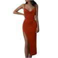 thumbnail image 2 of EGNMCR Robes d'Été pour Femmes Tendance 2024 Mode Robe de Printemps, d'Été et Décontractée pour Femme à une Épaule Sans Manches de Couleur Unie, 2 of 6