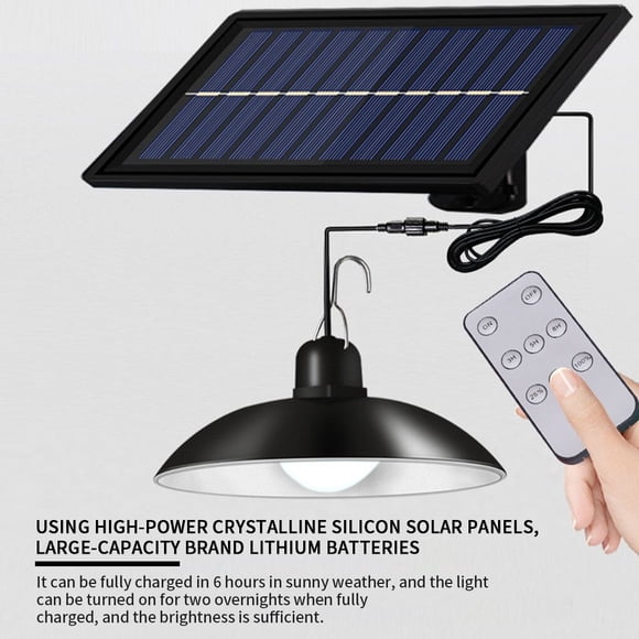 Plafonnier Énergie Solaire LED Lampe Murale Extérieure de Plafond Imperméable à l'Eau IP65 Lampe de Télécommande Imperméable, Double Tête, Lumière Blanche
