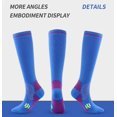 thumbnail image 4 of 6 Paires de Bas de Compression pour Femmes Hommes Circulation 20-30 mmHg Bas de Compression pour Course Infirmière Enflure Voyage Vol, 4 of 6