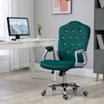 thumbnail image 2 of Vinsetto Chaise de Bureau Capitonnée avec Hauteur Réglable et Fonction d'Inclinaison Vert, 2 of 10