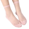 thumbnail image 1 of Women's Solid Color Crystal Stockings, Five-Toe, Non-Slip, Thin & Lightweight, Glass Fiber, Assorted Colors, 1 of 3
