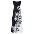 thumbnail image 4 of UPPADA Robes d'Été pour Femmes Décontractées Plage Plage Robe de Mariage, Femmes Robes Maxi Bohèmes Fluides à Fleurs Sans Manches Robes Soleil Col en V Vestidos de Verano Para Mujer Vestidos Cortos de Mujer, 4 of 5