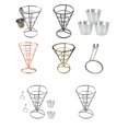 thumbnail image 4 of French Fries Strainer Basket Potato Fried Food Container Metal Party Tableware Snack Potato Cone-Shaped Cooking Tools Shop Kitchen Wedding Birthday Type 3, 4 of 9