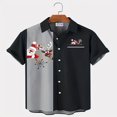 thumbnail image 1 of Men‘s Creative Christmas Stitching Striped Shirt With Pockets, 1 of 5