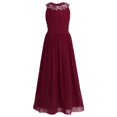 thumbnail image 1 of AAMILIFE Robe Fille Brodée Fleur Formelle Fête Robe de Bal Bal Princesse Demoiselle d'Honneur Robe de Mariage, 1 of 5