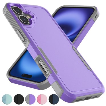 For Apple iphone 16 Phone Case, Ebizware Heavy Duty Shockproof Case [Military Grade Drop Tested] Dual Layer Full Body Protective Cover for iphone 16 -Purple