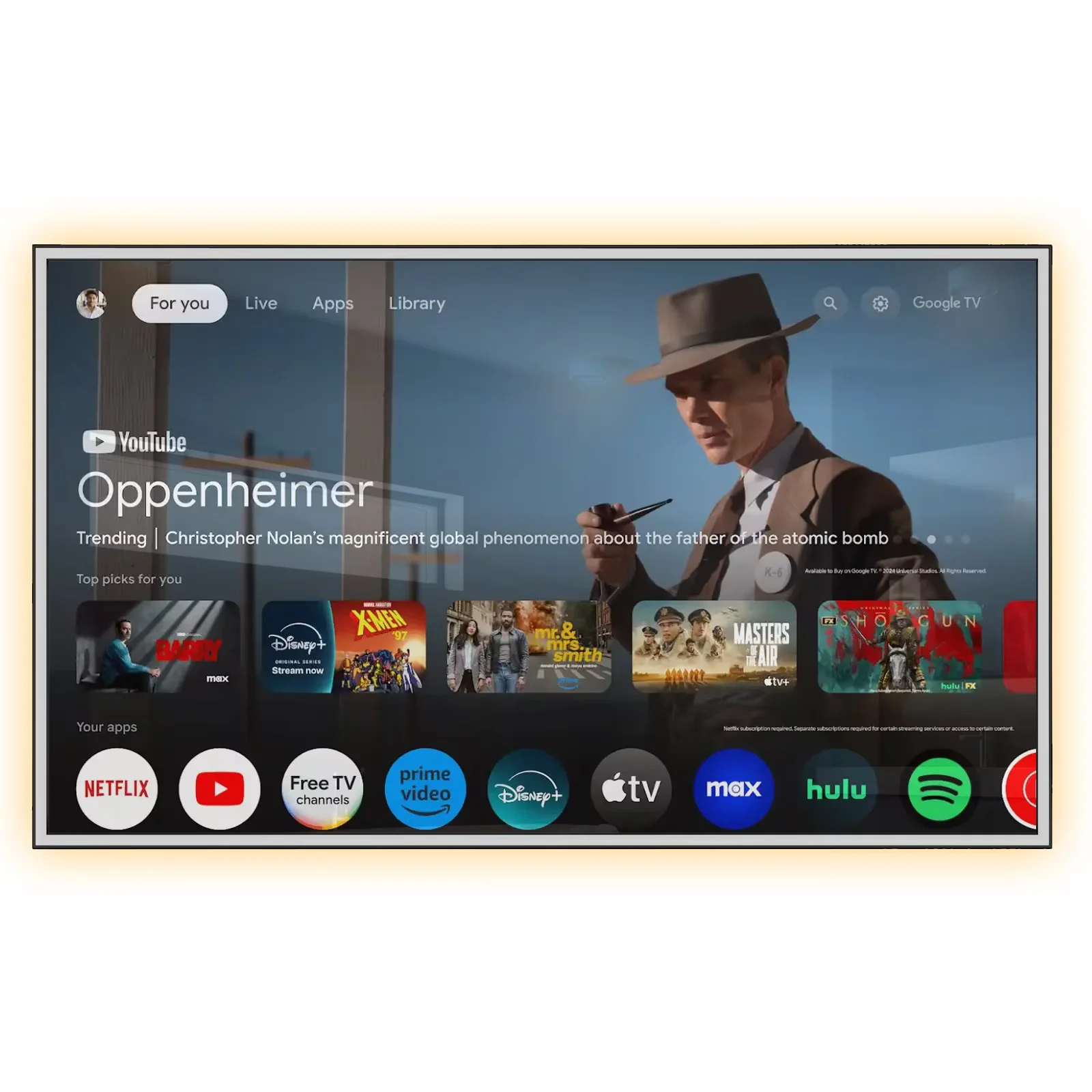 Elecsung 43 inches Smart Mirror 4K UHD TV Goo-gle System Compatible LED Light Surround Decoration Advertising SPA