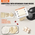 thumbnail image 2 of VEVOR Accessoire à Pâtes pour Batteur sur Socle KitchenAid, Ensemble de Coupe-Rouleau à Pâtes 3-en-1 en Acier Inoxydable Incluant Rouleau à Feuilles de Pâtes, Coupe-Spaghettis et Fettuccines, Fabricant de Pâtes à 8 Boutons d'Épaisseur Réglable, 2 of 9