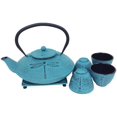 thumbnail image 2 of CUISILAND Théière en Fonte Bleu Pâle 37oz Libellule avec 4 Tasses, 2 of 5