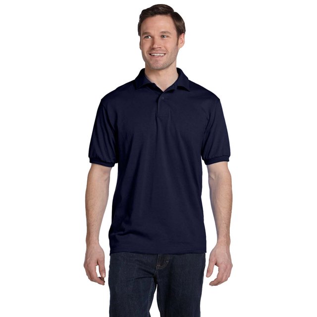 Hanes 054 EcoSmart Men's Polo Shirt - Navy - 3X-Large