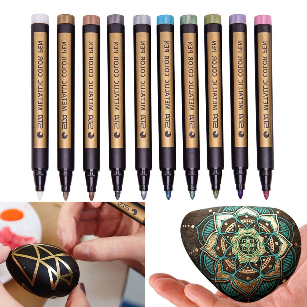 PEONAVET Markers Pen 10 Pcs Assorted Colored Permanent Paint Marker 20ML