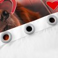 thumbnail image 4 of Jolis Rideaux pour Chien pour Salon, Rideaux de Fenêtre à Fleurs de Roses Rouges Occultants pour Chambre 30 %-50 %, Traitement de Fenêtre Mignon Ours Ballon à Oeillets 2 Panneaux Déco, 38l X 45h, 4 of 6