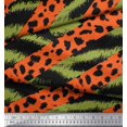 thumbnail image 2 of Soimoi Green Rayon Fabric Leopard & Wild Animal Skin Print Sewing Fabric BTY 56 Inch Wide, 2 of 3