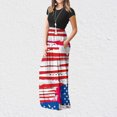 thumbnail image 4 of QIPOPIQ Robes pour Femmes avec Poches Manches Courtes Tendance Imprimé Fête de l'Indépendance Robe d'Été Vacances Longue Robe Offres 2023, 4 of 7