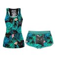 thumbnail image 4 of Ensemble de Chemises Sans Manches Imprimées pour Femmes, Ensemble de Shorts à Cordon, 4 of 9