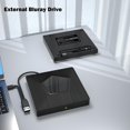 thumbnail image 4 of LoonWear Disque Blu Externe, Brûleur Bluray Externe USB 3.0 & Type-C, Lecteur Blu Portable 3D, Disque Blu/dvd Externe pour PC, Disques Blu Externes pour Windows, MacOS, Lapt, 4 of 5