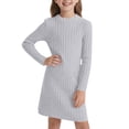 thumbnail image 1 of HXWCHs Robe Princesse Elsa Filles Coupe Ajustée Robe Moulante Hiver Chaude Extensible Col Roulé Manches Longues Tenue Décontractée pour Tout-Petits et Enfants avec Gris Doux 11-12 Ans, 1 of 5