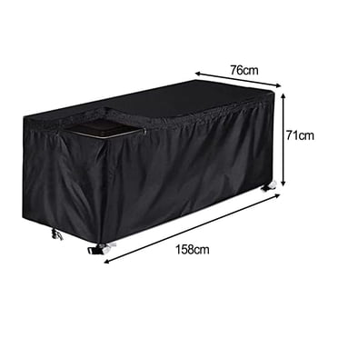 210D Waterproof Garden Storage Box Cover Outdoor Deck Box Cover Furniture Protective Cover Outdoor Storage Bag Container Cover L:158*76*71cm