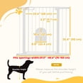 thumbnail image 3 of PawHut 30"-41" Extra Wide Pet Gate Barrier with Small Door, 35"H, White, 3 of 10