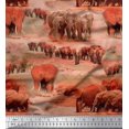 thumbnail image 1 of Soimoi Cotton Poplin Fabric tree & elephant Animal Printed Fabric 1 Yard 56 Inch Wide, 1 of 3