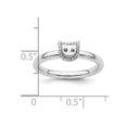 thumbnail image 4 of Bague Chaton en Argent Sterling avec Accents de Diamants, 4 of 4