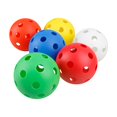 thumbnail image 1 of serony Balle pour Animal Multicolore Format Compact Outils de Jeu Jouets pour Chiot Ajourés Jouet pour Chien Léger Récupère 26 Trous Accessoire d'Entraînement Couleur Mixte, 1 of 3