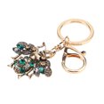 thumbnail image 2 of Bee Keychain, Sparkling Keyring Alloy Rhinestone Shiny Color Gold Plated Elegant Decorative Cute Style  For Bag Pendant Champagne,Green,Purple, 2 of 8