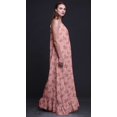 thumbnail image 2 of Bimba Robe de Nuit Imprimée Rose Saumon Oiseau Baies Rouges et Bulbul pour Femmes Nuisette à Bretelles Spaghetti Robe Maxi Vêtement de Nuit XXX-Large, 2 of 5