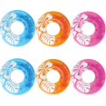thumbnail image 1 of Intex Colorful Transparent Inflatable Swimming Pool Tube Raft (6 Pack) | 59251EP, 1 of 5