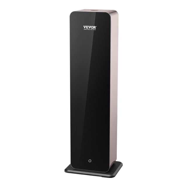 VEVOR Machine à Air Parfumée pour la Maison, un Diffuseur d'Air Froid Rectangulaire Élégant avec Panneau avant Noir et Côtés Or rose, Monté sur une base Noire. Cet Appareil de 950 ml Compatible Bluetooth Offre une diffusion d'Huiles Essentielles Sans Eau pour des Espaces jusqu'à 3000 Pi2, avec des Niveaux de Parfum Ajustables et un Fonctionnement Silencieux. Parfait pour l'Aromathérapie dans les Salons, Hôtels et Espaces Commerciaux.