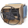 thumbnail image 4 of Foundations SafeRocker Standard Glider Nursery Rocking Chair, Wood Base, Storage Pockets, Blue, 4 of 5
