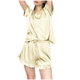thumbnail image 1 of Ensembles de Pyjama pour Femmes 2 Pcs Shorts Décontractés Amples pour Femmes Ensemble de Vêtements de Maison Pyjamas, 1 of 7