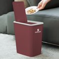 thumbnail image 4 of Dvkptbk Bathroom Trash Can With Lid Garbage Can With Press Lid Plastic Wastebasket With Popup Lid For Toilet Office Bedroom Living Room, 4 of 6