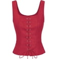 thumbnail image 1 of BLVB Renaissance Corset Tops Women Medieval Sleeveless Vest Western Outfit Plus Size Lace up Bodice, 1 of 4