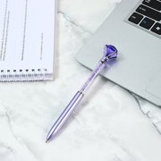 Shldybc Retractable Ballpoint Pens, Large Diamond Ballpoint Pen, Colorful Crystal Flash Pen, Rotating Color Advertising Oil Pen (1ml)