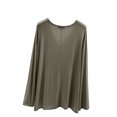 thumbnail image 4 of MeetoTime V Neck Long Sleeve Shirts for Women Comfortable Loose Tops Solid Color Lounge Tops Pullover, 4 of 7