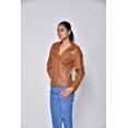 thumbnail image 4 of Ladies Cross Zip Leather Moto Jacket, 4 of 8