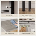 thumbnail image 3 of Bestier 5 Tier Kitchen Bakers Rack with Storage Cabinet, 59" kitchen shelf Microwave Stand for Kitchen Living Room, Grey, 3 of 6