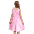 thumbnail image 2 of Jhaoyu Robe de Demoiselle d'Honneur pour Enfants, Satin Brodé, Concours, Bal, Fête Formelle, Tulle, Tutu, Robe de Bal, Rose, 6, 2 of 5