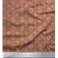 thumbnail image 1 of Soimoi Moss Georgette Fabric Dot & Floral Artistic Decor Fabric Printed Yard 42 Inch Wide, 1 of 5