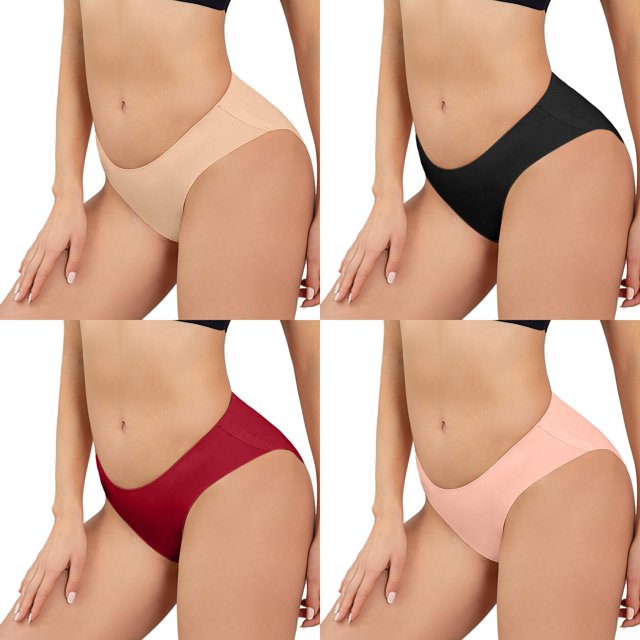 WEAIXIMIUNG sous-Vêtements Multipièces pour Femmes en Soie Glacée Sans Traces à Quatre Couches, Absorbants et Anti-Fuites, Culottes Menstruelles Post-Partum Triangulaires