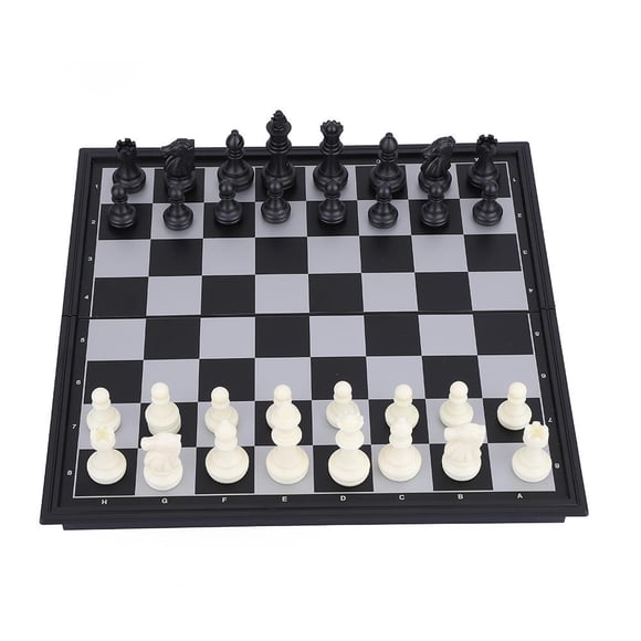 Fosa Plastic Chess Set,3 in 1 Chess Set Folding Magnetic Chess Checkers Backgammon 38810